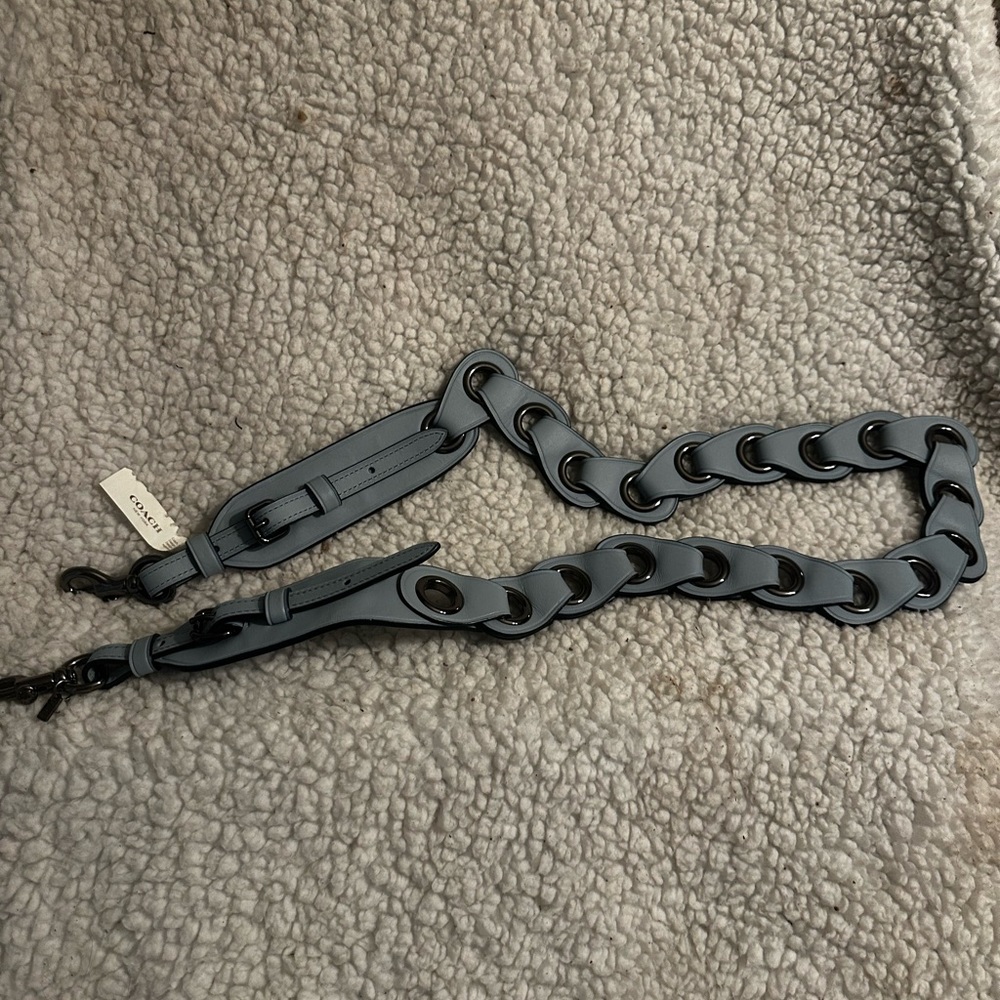 Coach Chain Link Novelty Strap Blue
